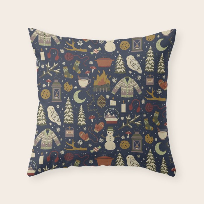 Winter Nights Throw Pillow Gallery Image 6