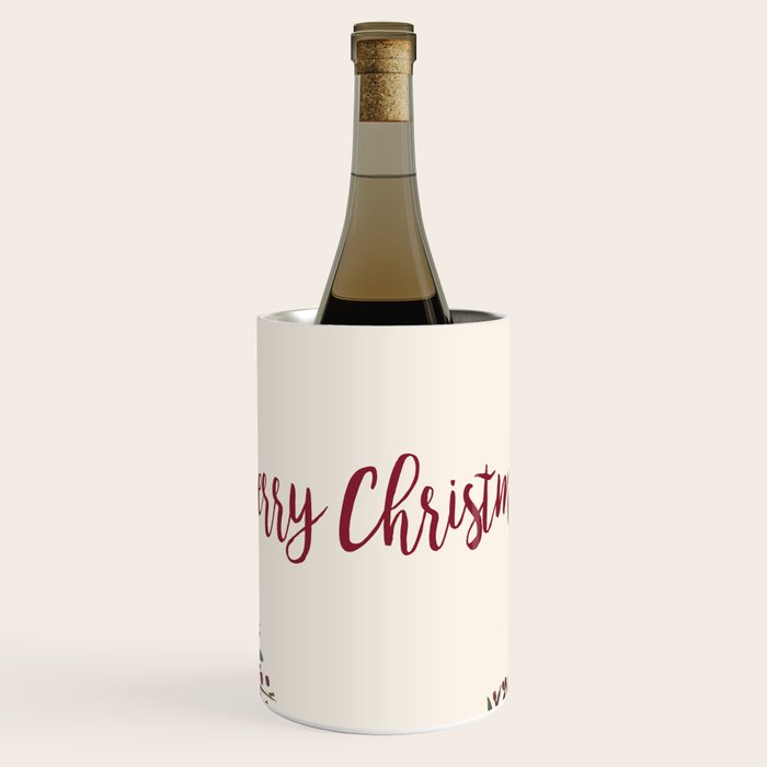 Merry Christmas Wreath Wine Chiller Gallery Image 1