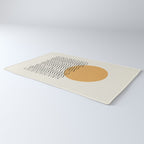 Ocean wave gold sunrise - mid century style Rug Gallery Image 3