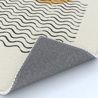 Ocean wave gold sunrise - mid century style Rug Gallery Image 4