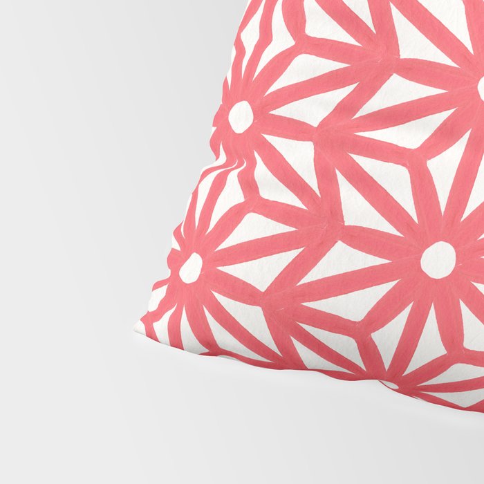 Asanoha Pattern - Coral Pillow Sham Gallery Image 4