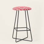 Asanoha Pattern - Coral Stool Gallery Image 1