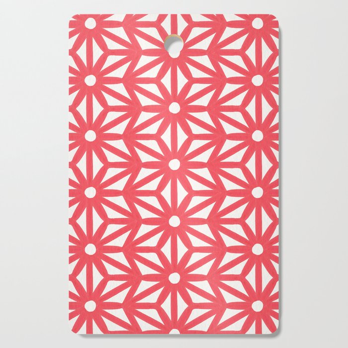 Asanoha Pattern - Coral Cutting Board Gallery Image 1