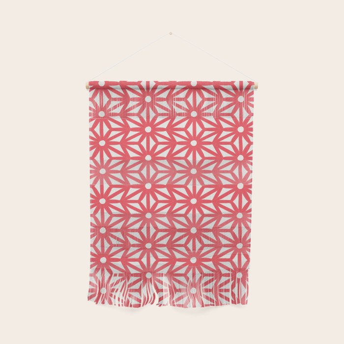 Asanoha Pattern - Coral Wall Hanging Gallery Image 1