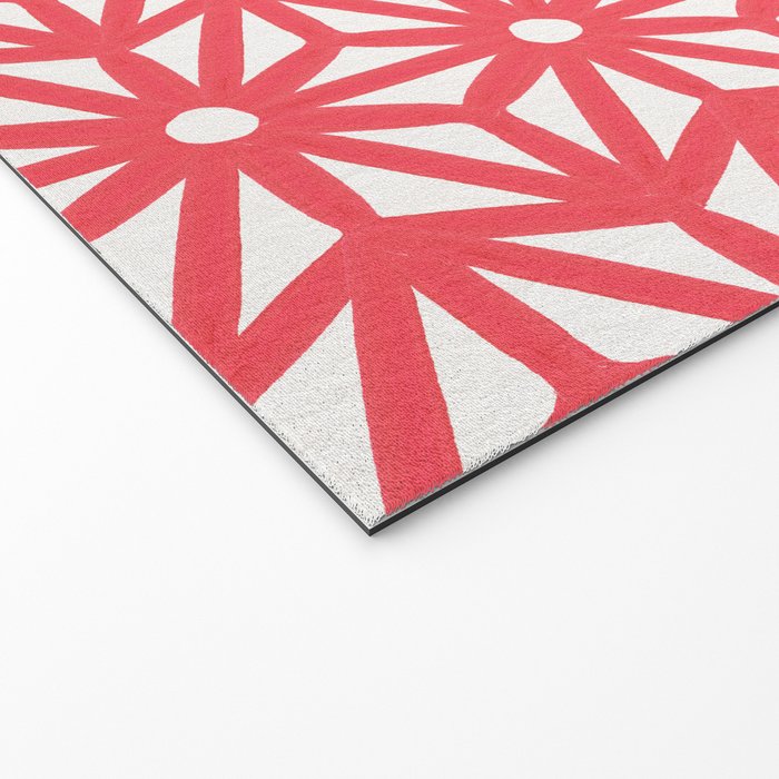 Asanoha Pattern - Coral Welcome Mat Gallery Image 2