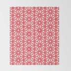 Asanoha Pattern - Coral Throw Blanket Gallery Image 2