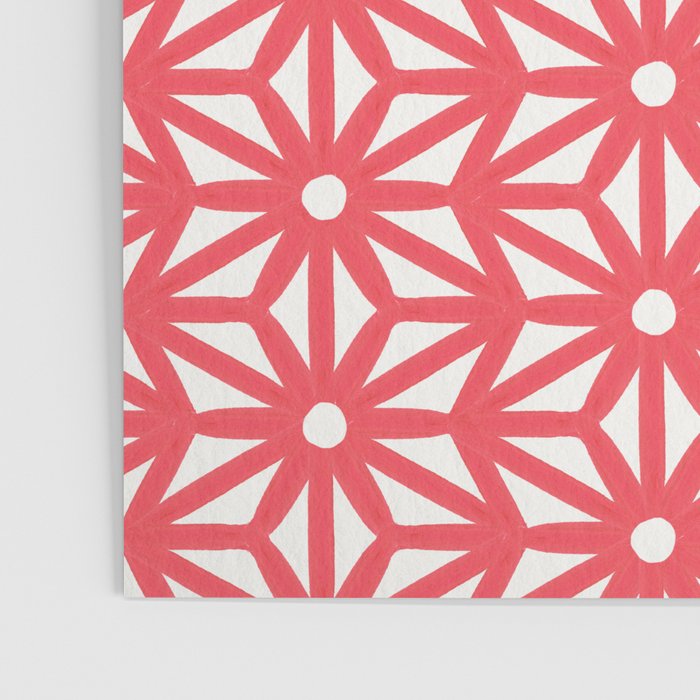 Asanoha Pattern - Coral Poster Gallery Image 3