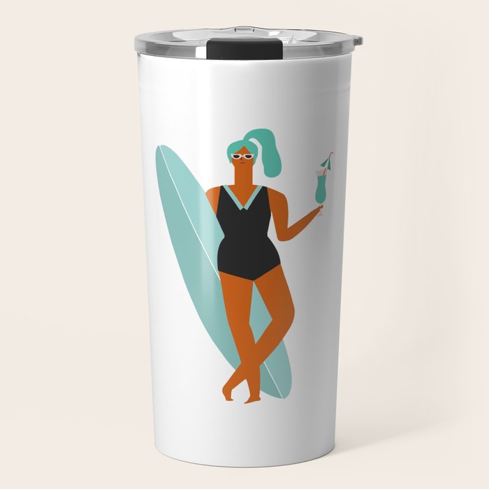 Beach girl Travel Mug Gallery Image 1