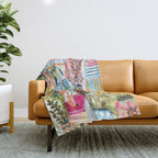 Cheetah in the City Pink Throw Blanket Gallery Image 1