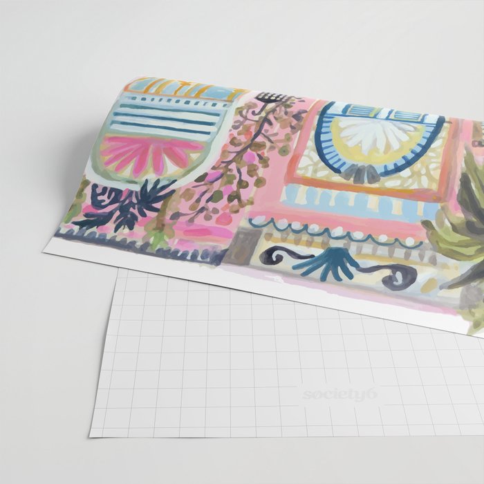Cheetah in the City Pink Wrapping Paper Gallery Image 2