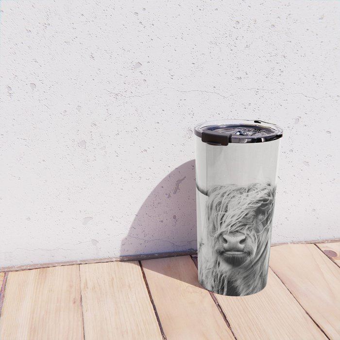 portrait of a highland cow Travel Mug Gallery Image 4