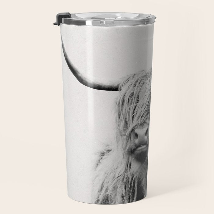 portrait of a highland cow Travel Mug Gallery Image 3
