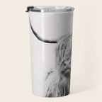 portrait of a highland cow Travel Mug Gallery Image 3
