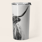 portrait of a highland cow Travel Mug Gallery Image 2