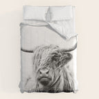 portrait of a highland cow Comforter Gallery Image 6
