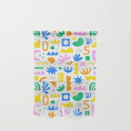 Colorful abstract organic shape art pattern Wall Hanging Gallery Image 1