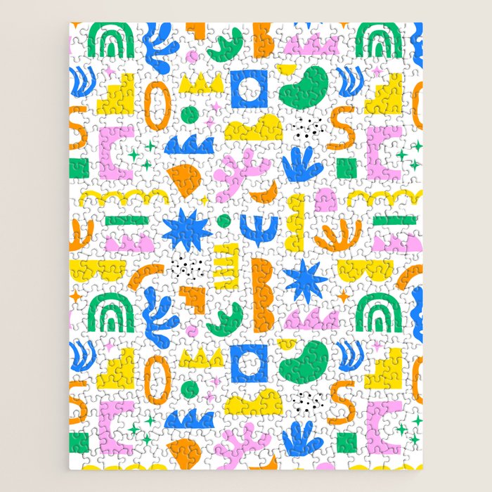 Colorful abstract organic shape art pattern Jigsaw Puzzle Gallery Image 1