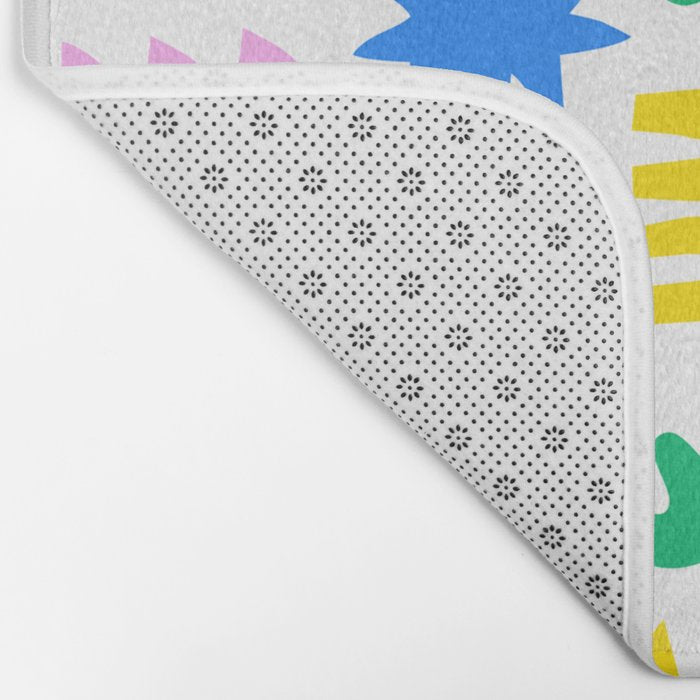Colorful abstract organic shape art pattern Bath Mat Gallery Image 2