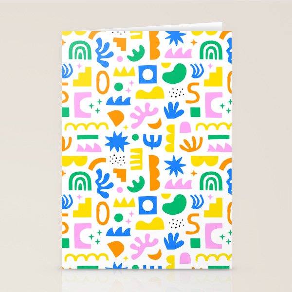 Colorful abstract organic shape art pattern Stationery Card Gallery Image 2