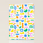 Colorful abstract organic shape art pattern Stationery Card Gallery Image 2