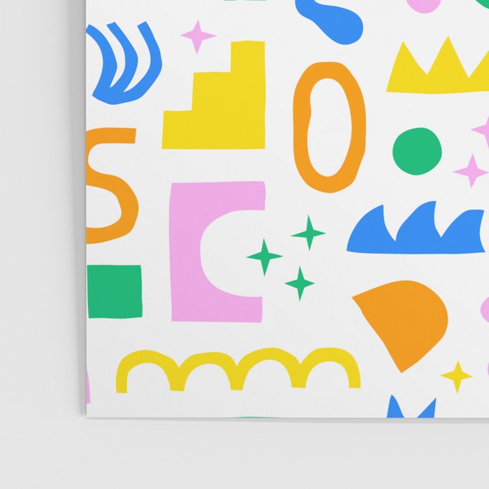 Colorful abstract organic shape art pattern Poster Gallery Image 3