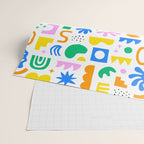 Colorful abstract organic shape art pattern Wrapping Paper Gallery Image 2