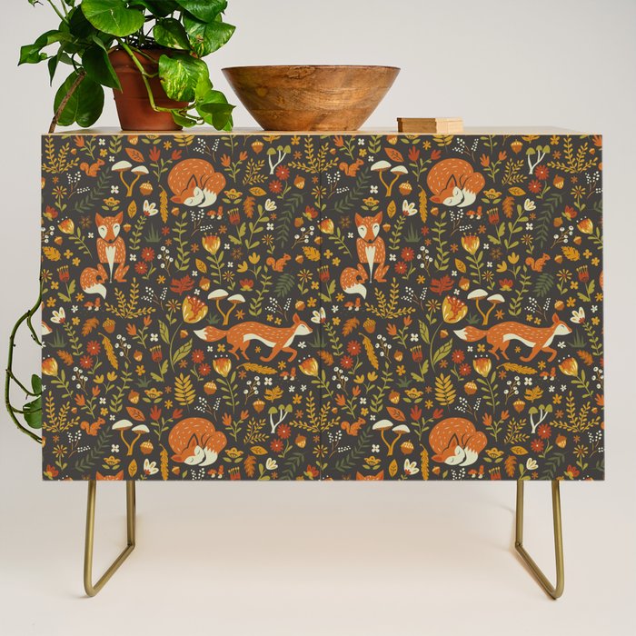 Fox in an Autumn Garden Credenza Gallery Image 1