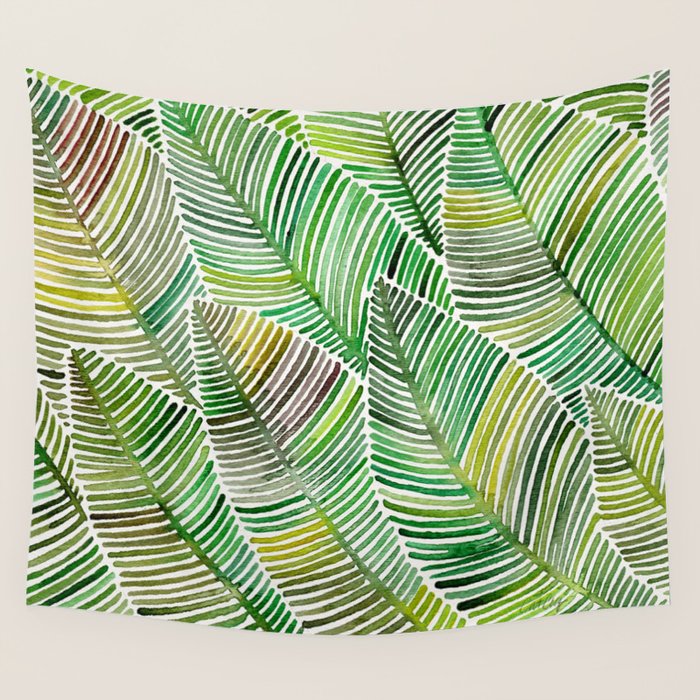 Tropical Green Wall Tapestry Gallery Image 1