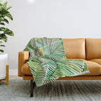 Tropical Green Throw Blanket Gallery Image 1