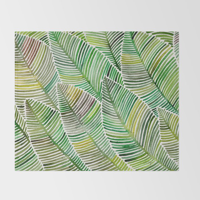 Tropical Green Throw Blanket Gallery Image 2