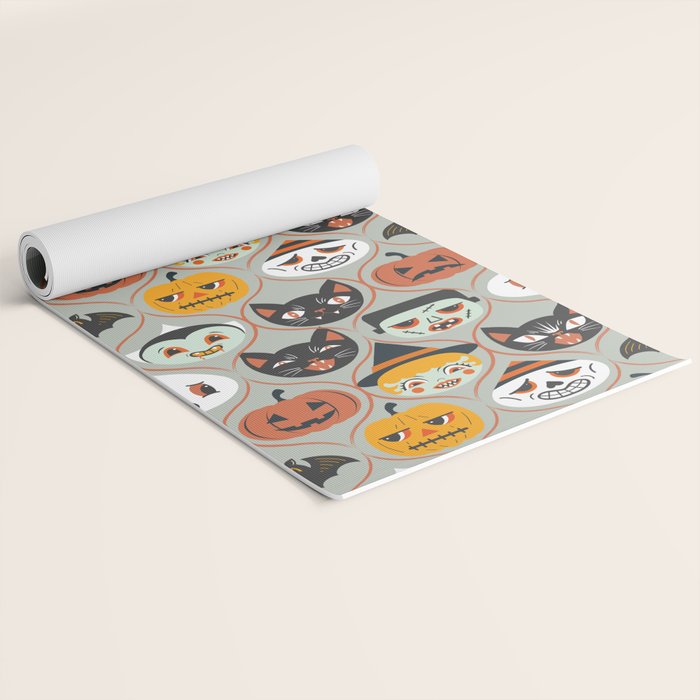 Spooky Sweet Faces Yoga Mat Gallery Image 2