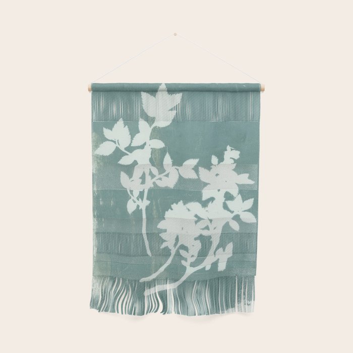 botanical reminiscences 1 aqua Wall Hanging Gallery Image 1