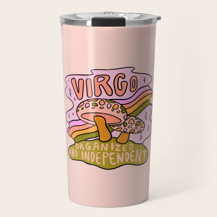 Virgo Mushroom Travel Mug Gallery Image 1