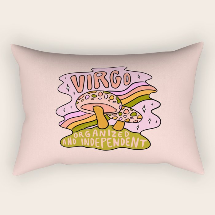 Virgo Mushroom Rectangular Pillow Gallery Image 2
