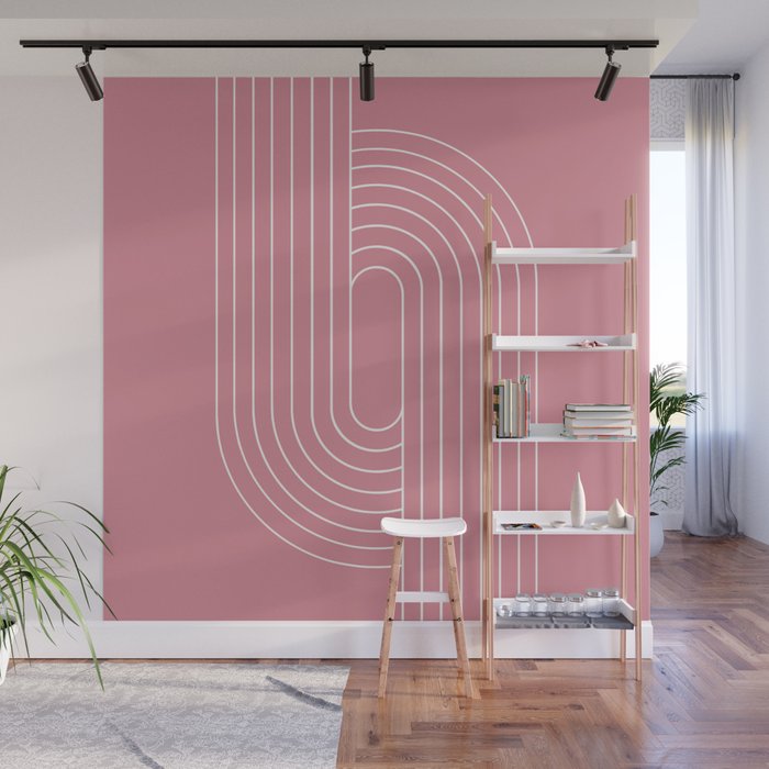 Oval Lines Abstract VI Wall Mural Gallery Image 1