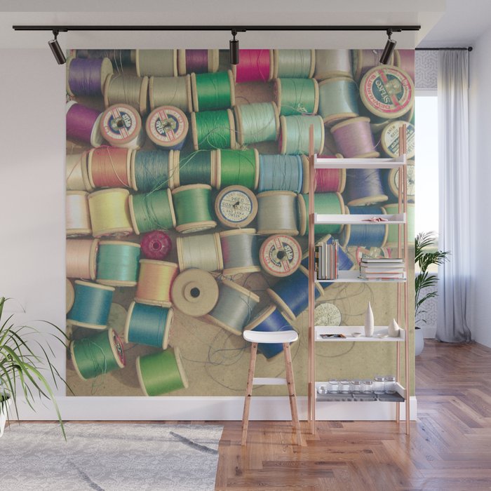 Cotton Reels Wall Mural Gallery Image 1