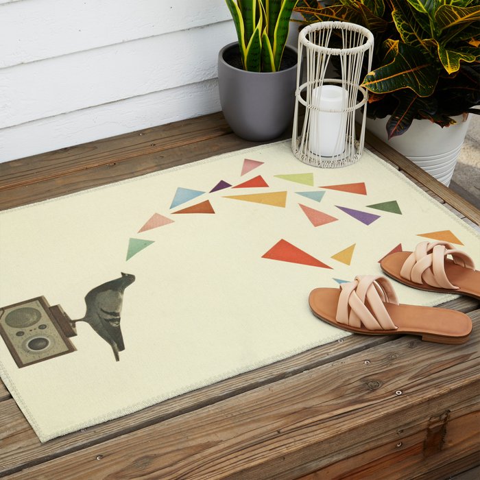Pigeon Radio Outdoor Rug Gallery Image 2