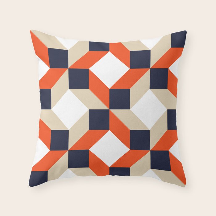 Geometric 02A Throw Pillow Gallery Image 1