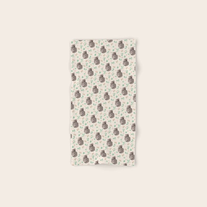 Koala and Eucalyptus Pattern Bath Towel Gallery Image 1