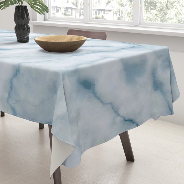 Light blue marble texture Tablecloth Gallery Image 3