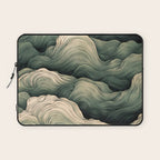 Japanese Painting Wabi Sabi Art Sage Green Decor Japandi Art Minimalist Wall Art Laptop Sleeve Gallery Image 1
