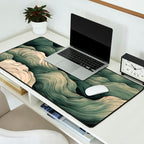 Japanese Painting Wabi Sabi Art Sage Green Decor Japandi Art Minimalist Wall Art Desk Mat Gallery Image 2