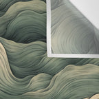 Japanese Painting Wabi Sabi Art Sage Green Decor Japandi Art Minimalist Wall Art Wall Tapestry Gallery Image 3