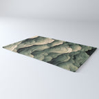 Japanese Painting Wabi Sabi Art Sage Green Decor Japandi Art Minimalist Wall Art Rug Gallery Image 3