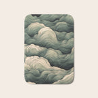 Japanese Painting Wabi Sabi Art Sage Green Decor Japandi Art Minimalist Wall Art Bath Mat Gallery Image 1