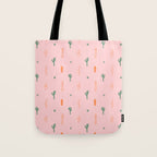 Retro hand drawn cactus plant pattern Tote Bag Gallery Image 1
