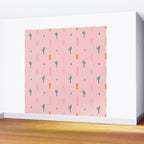 Retro hand drawn cactus plant pattern Wall Mural Gallery Image 2