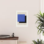 Square Navy Blue Stripes Poster Gallery Image 2