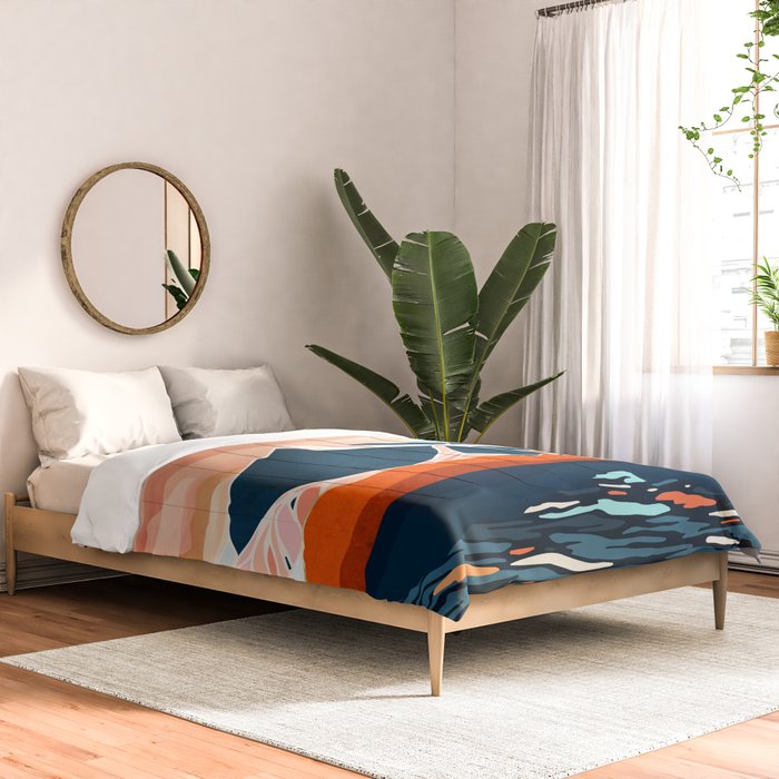 Retro Ocean Sunset Comforter Gallery Image 2