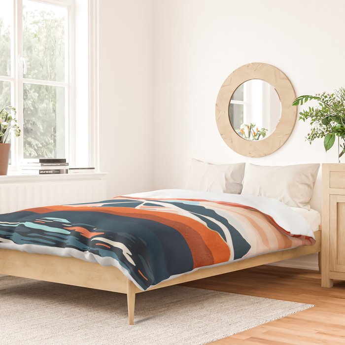 Retro Ocean Sunset Duvet Cover Gallery Image 2